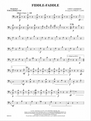 Fiddle-Faddle: (wp) B-flat Tuba B.C.