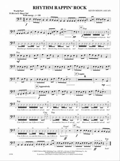 Rhythm Rappin' Rock: (wp) E-flat Tuba B.C.