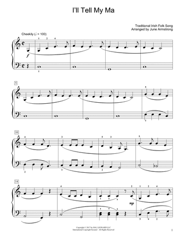 I'll Tell My Ma (arr. June Armstrong)