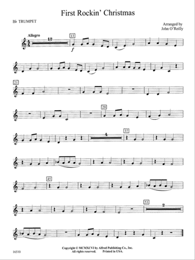 First Rockin' Christmas: 1st B-flat Trumpet