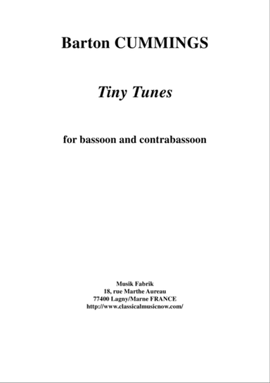 Barton Cummings: Tiny Tunes for bassoon and contrabassoon