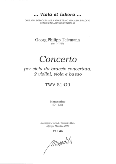 Concerto in sol maggiore TWV 51:G9