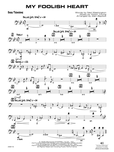 My Foolish Heart: Bass Trombone