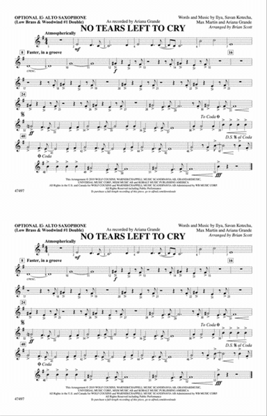 No Tears Left to Cry: Optional Alto Sax