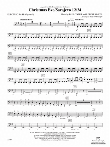 Christmas Eve/Sarajevo 12/24: Electric Bass