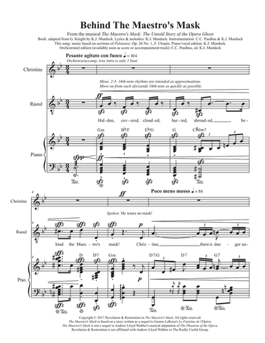 Behind the Maestro's Mask (from the musical "The Maestro's Mask: The Untold Story of the Opera Ghost