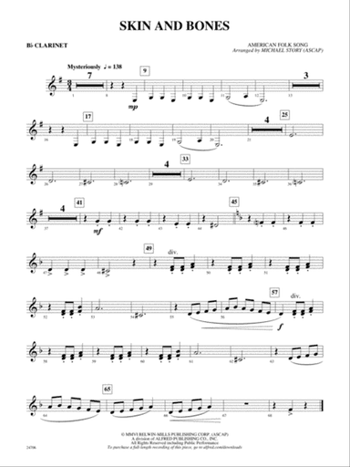 Skin and Bones: 1st B-flat Clarinet