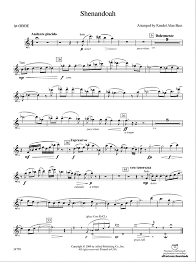Shenandoah: Oboe