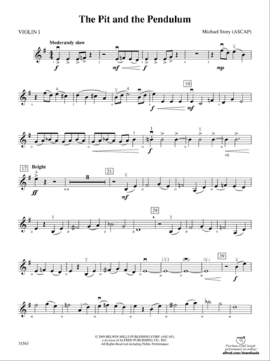 The Pit and the Pendulum: 1st Violin