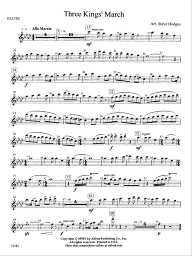 Three Kings' March: Flute