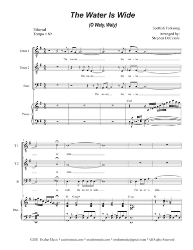 The Water Is Wide (O Waly, Waly) (Vocal Trio - (TTB)