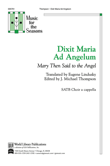 Dixit Maria ad Angelum