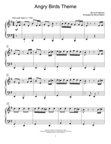 Angry Birds Theme (arr. Mona Rejino)
