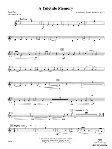 A Yuletide Memory: (wp) 2nd Horn in E-flat