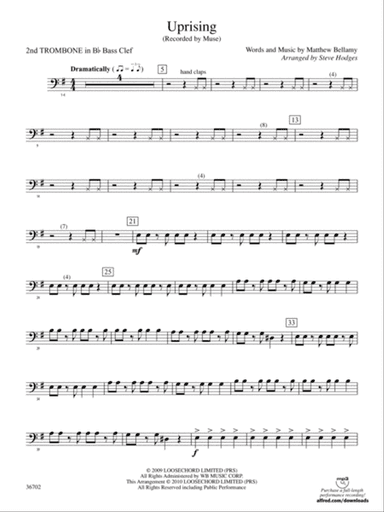Uprising: (wp) 2nd B-flat Trombone B.C.