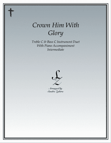Crown Him With Glory (treble & bass C instrument duet)