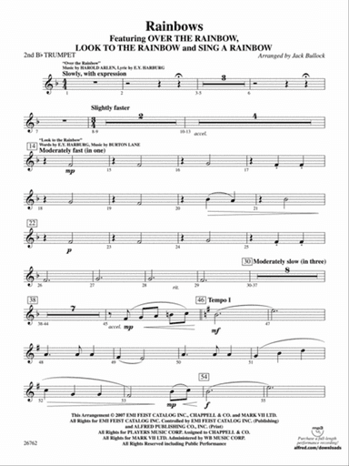 Rainbows: 2nd B-flat Trumpet