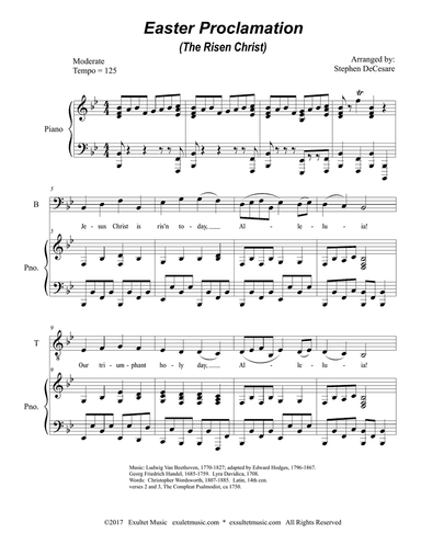 Easter Proclamation (The Risen Christ) (for 2-part choir - (TB)