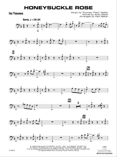 Honeysuckle Rose: 3rd Trombone