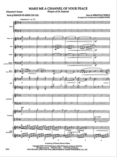 Make Me a Channel of Your Peace: Score