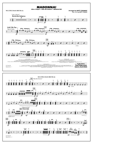 Madonna! (arr. Matt Conaway) - Multiple Bass Drums