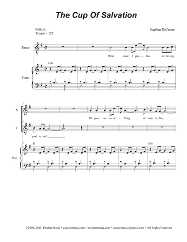 The Cup Of Salvation (Duet for Soprano and Tenor solo)