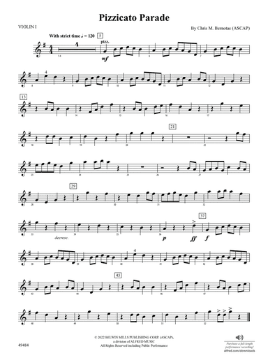 Pizzicato Parade: 1st Violin