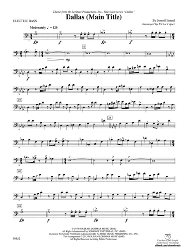 Dallas (Main Title): Electric Bass