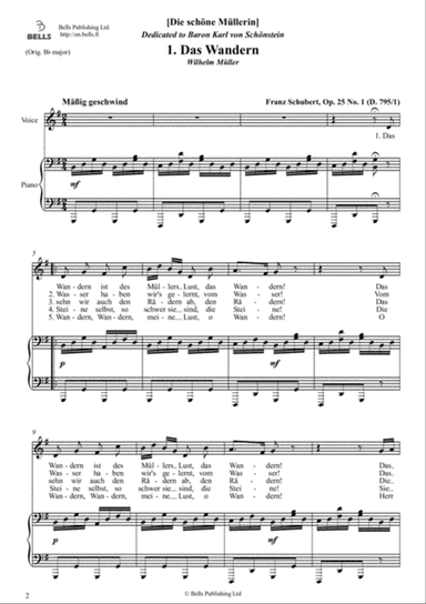 Das Wandern, Op. 25 No. 1 (G Major)