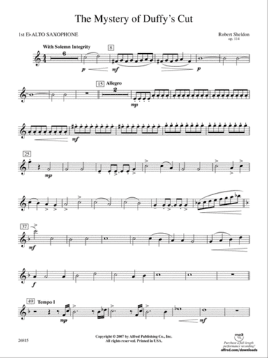 The Mystery of Duffy's Cut: E-flat Alto Saxophone