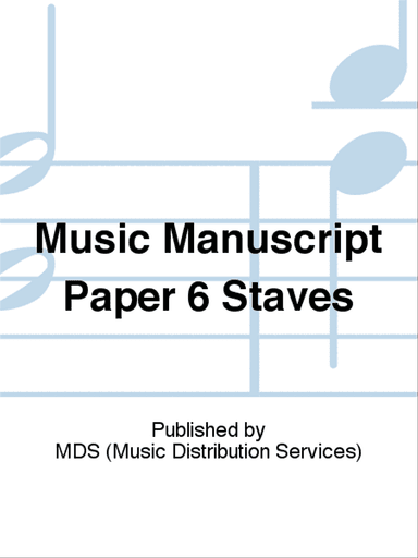 Music manuscript paper 6 staves