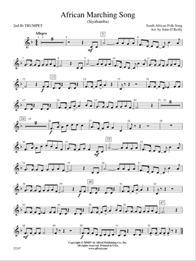 African Marching Song: 2nd B-flat Trumpet