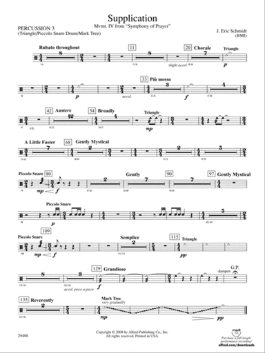 Supplication: 3rd Percussion