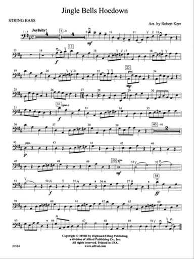 Jingle Bells Hoedown: String Bass