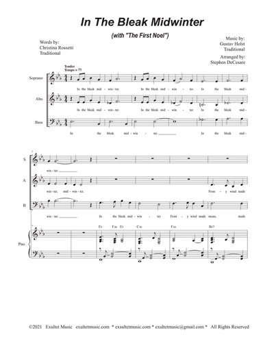 In The Bleak Midwinter (with "The First Noel") (SAB)