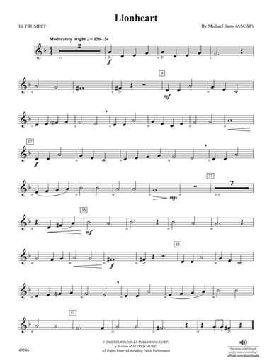 Lionheart: 1st B-flat Trumpet