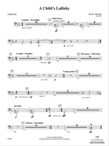 A Child's Lullaby: Timpani