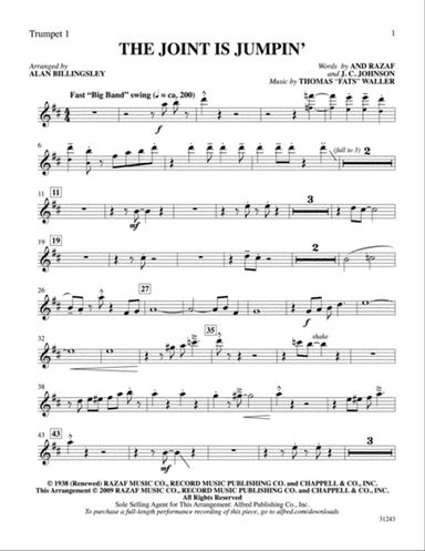 The Joint Is Jumpin' (from the musical Ain't Misbehavin'): 1st B-flat Trumpet