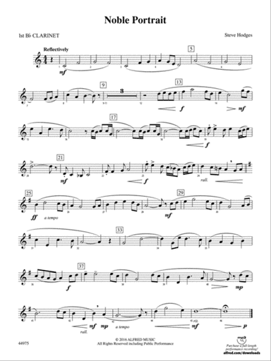 Noble Portrait: 1st B-flat Clarinet