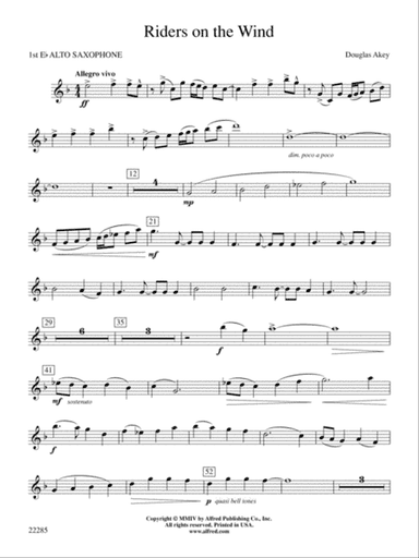 Riders on the Wind: E-flat Alto Saxophone