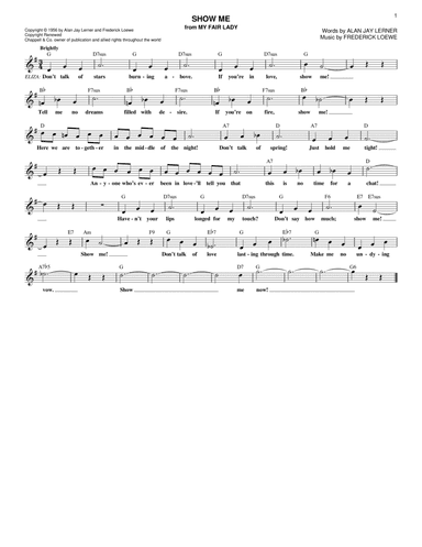Show Me (from My Fair Lady)