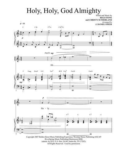 Holy, Holy God Almighty (arr. J. Daniel Smith)
