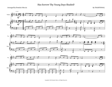 Has Sorrow Thy Young Days Shaded?