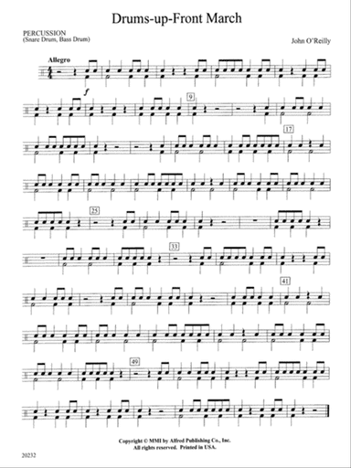 Drums-up-Front March: 1st Percussion