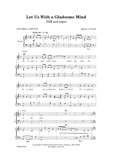 Let Us With a Gladsome Mind