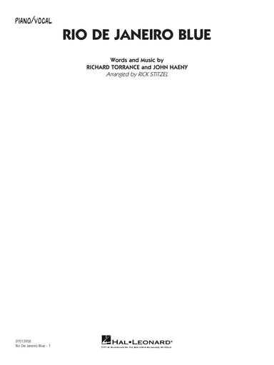 Rio de Janeiro Blue (Key: C min) (arr. Rick Stitzel) - Piano/Vocal