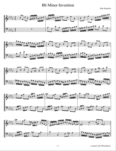Bb Minor Invention