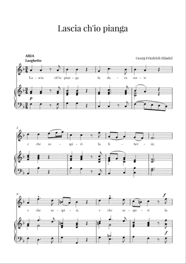 Händel - Lascia ch’io pianga