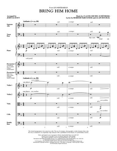Bring Him Home (from Les Miserables) (arr. John Leavitt) - Full Score