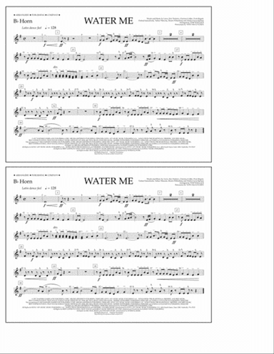 Water Me (arr. Tom Wallace) - Bb Horn